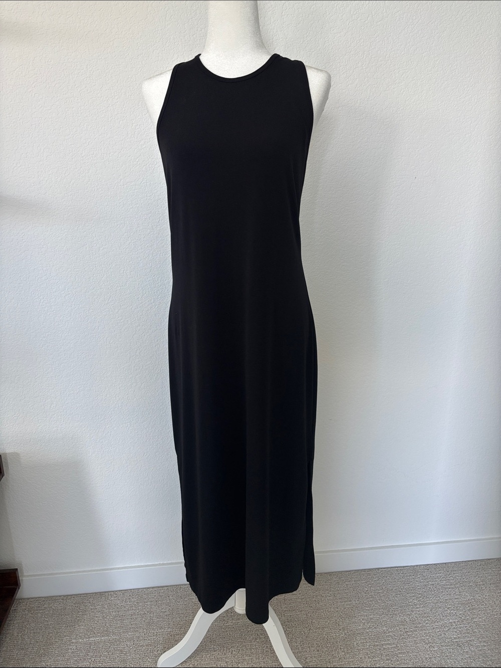 Banana Republic Black Sleeveless Maxi Dress with Knotted Racerback - Size M